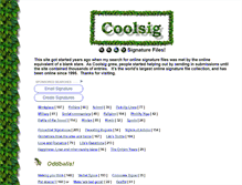 Tablet Screenshot of coolsig.com